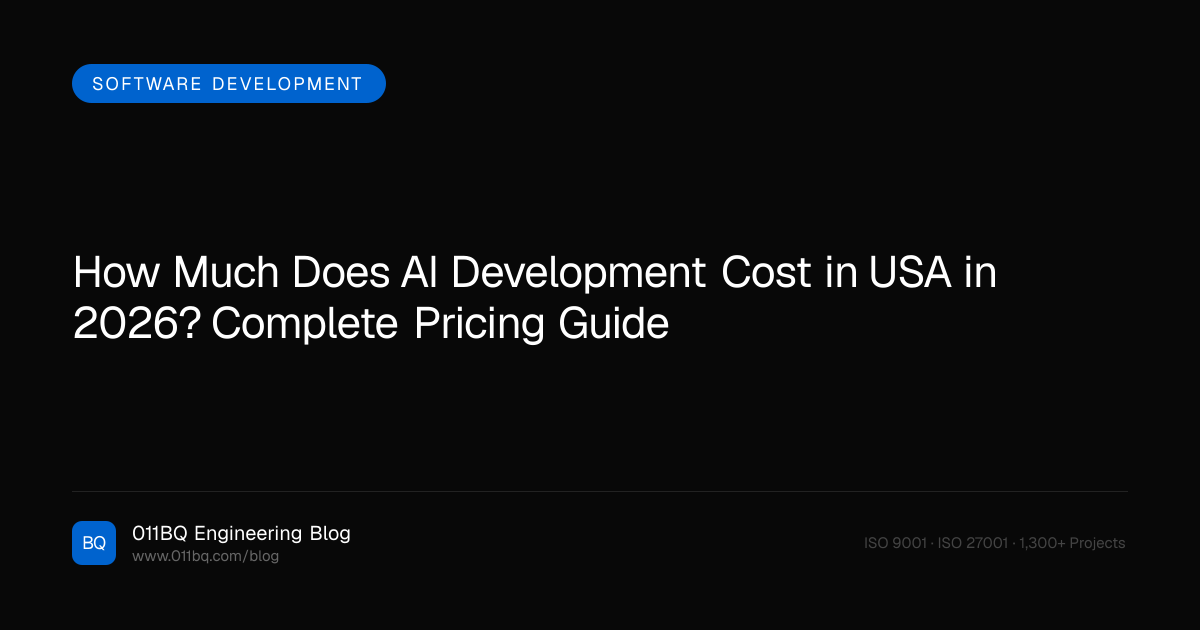 How Much Does AI Development Cost in USA in 2026? Complete Pricing Guide