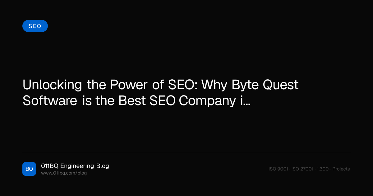 Die Macht von SEO entfesseln: Warum Byte Quest Software das beste SEO-Unternehmen in Noida ist