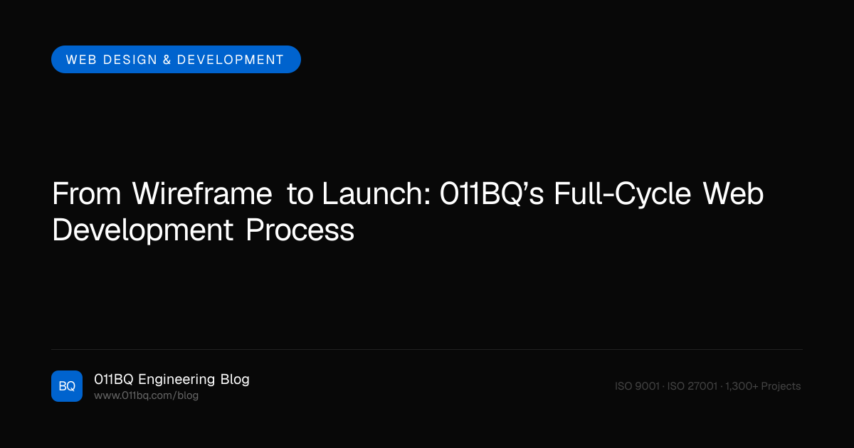 Von Wireframe bis zum Launch: 011BQs Full-Cycle-Webentwicklungsprozess