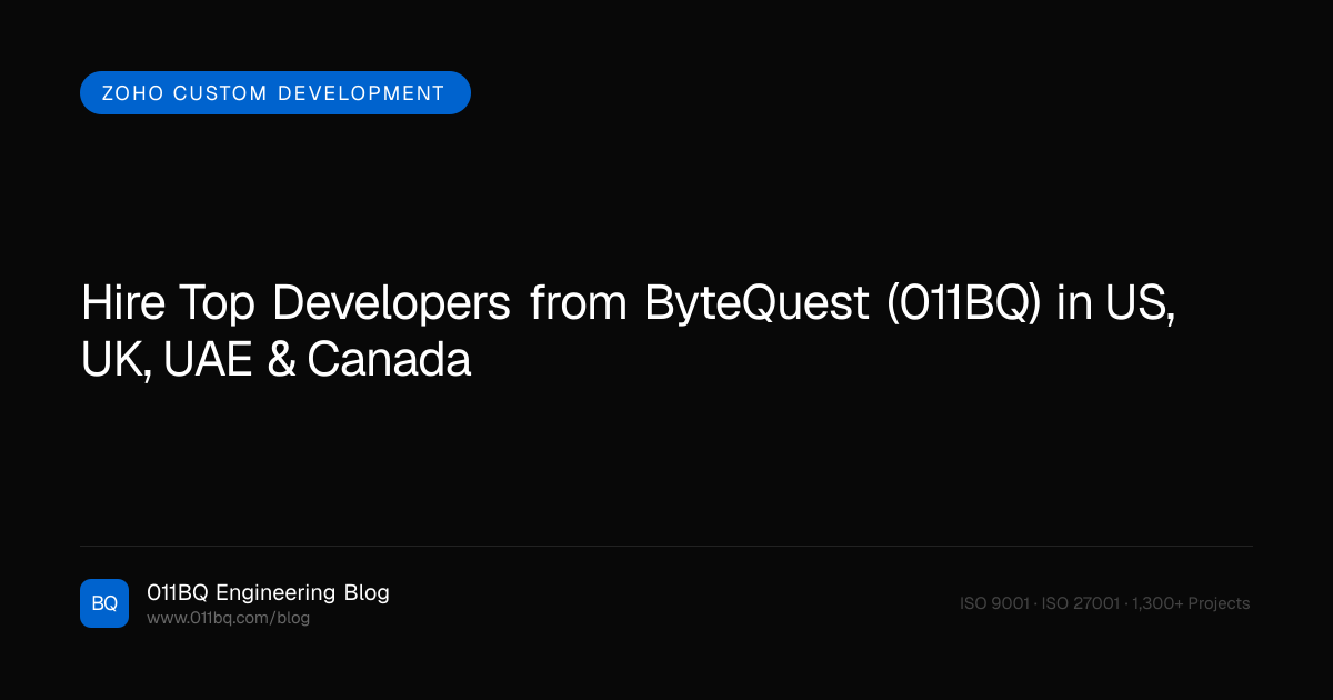 Stellen Sie die besten Entwickler von ByteQuest (011BQ) in den USA, Großbritannien, den VAE und Kanada ein