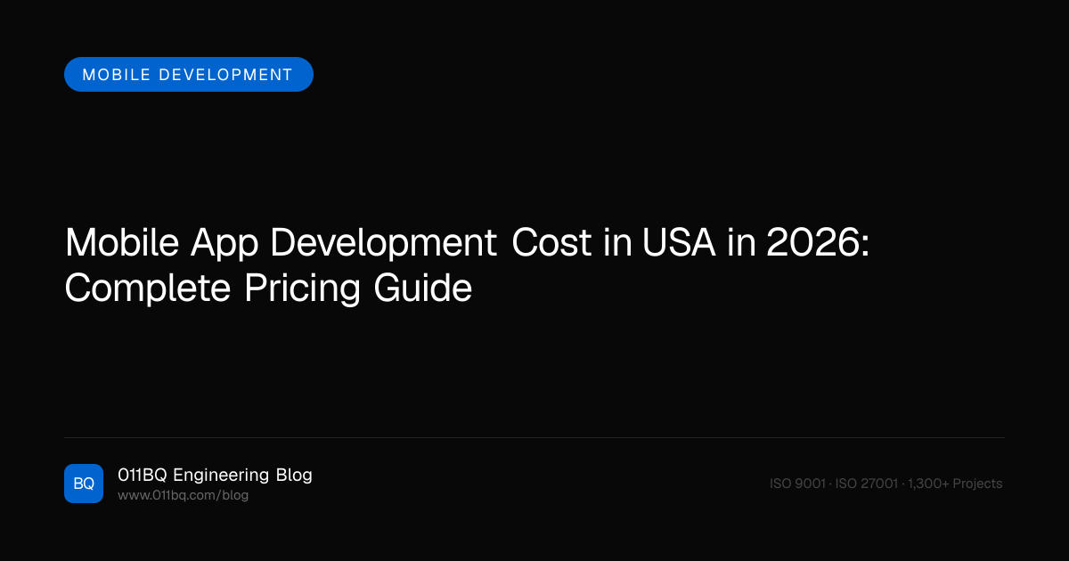 Mobile App Development Cost in USA in 2026: Complete Pricing Guide