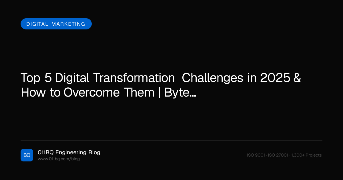 Die 5 größten Herausforderungen der digitalen Transformation im Jahr 2025 und wie man sie überwindet | ByteQuest