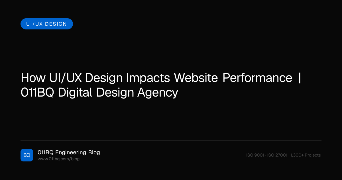 Wie UI/UX-Design die Website-Leistung beeinflusst | 011BQ Digital Design Agency