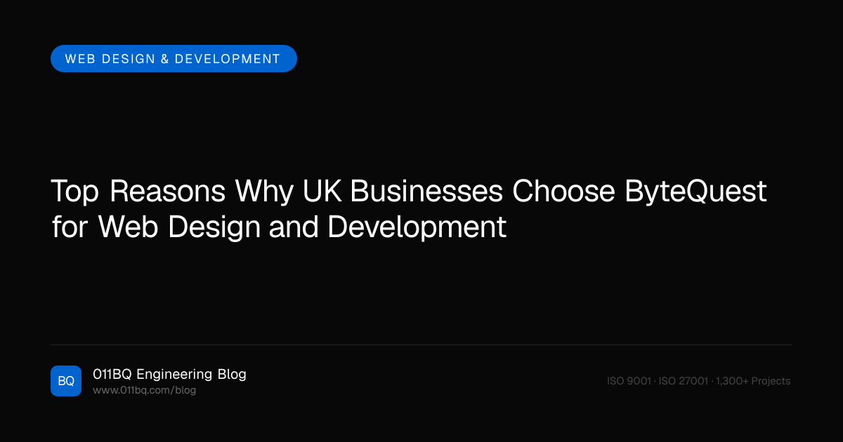 Top-Gründe, warum UK-Unternehmen ByteQuest für Webdesign und -entwicklung wählen