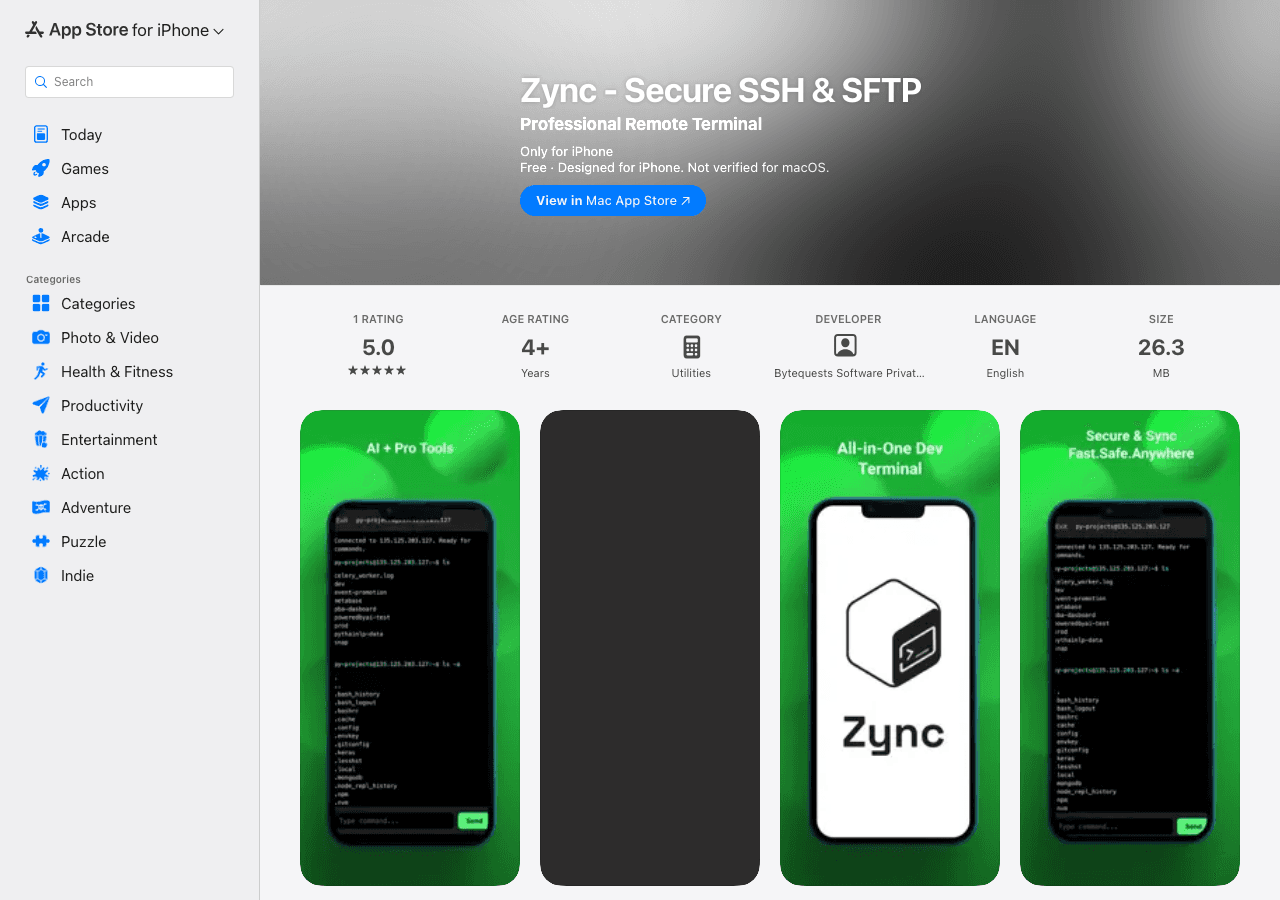 Zync — Secure SSH & SFTP